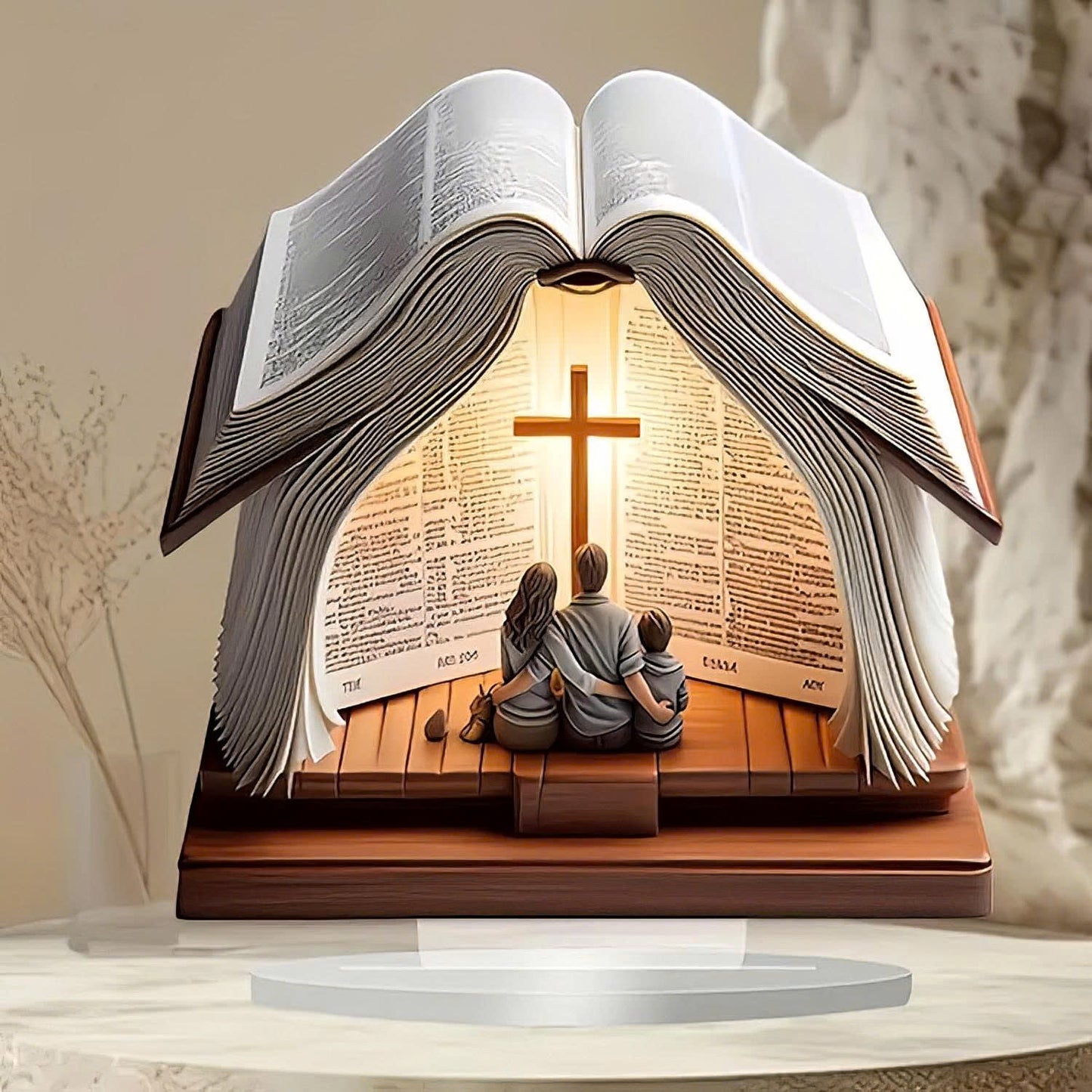 Jesus Night Light Christian Night Light Bible Cross Lamp Decor Bohemian