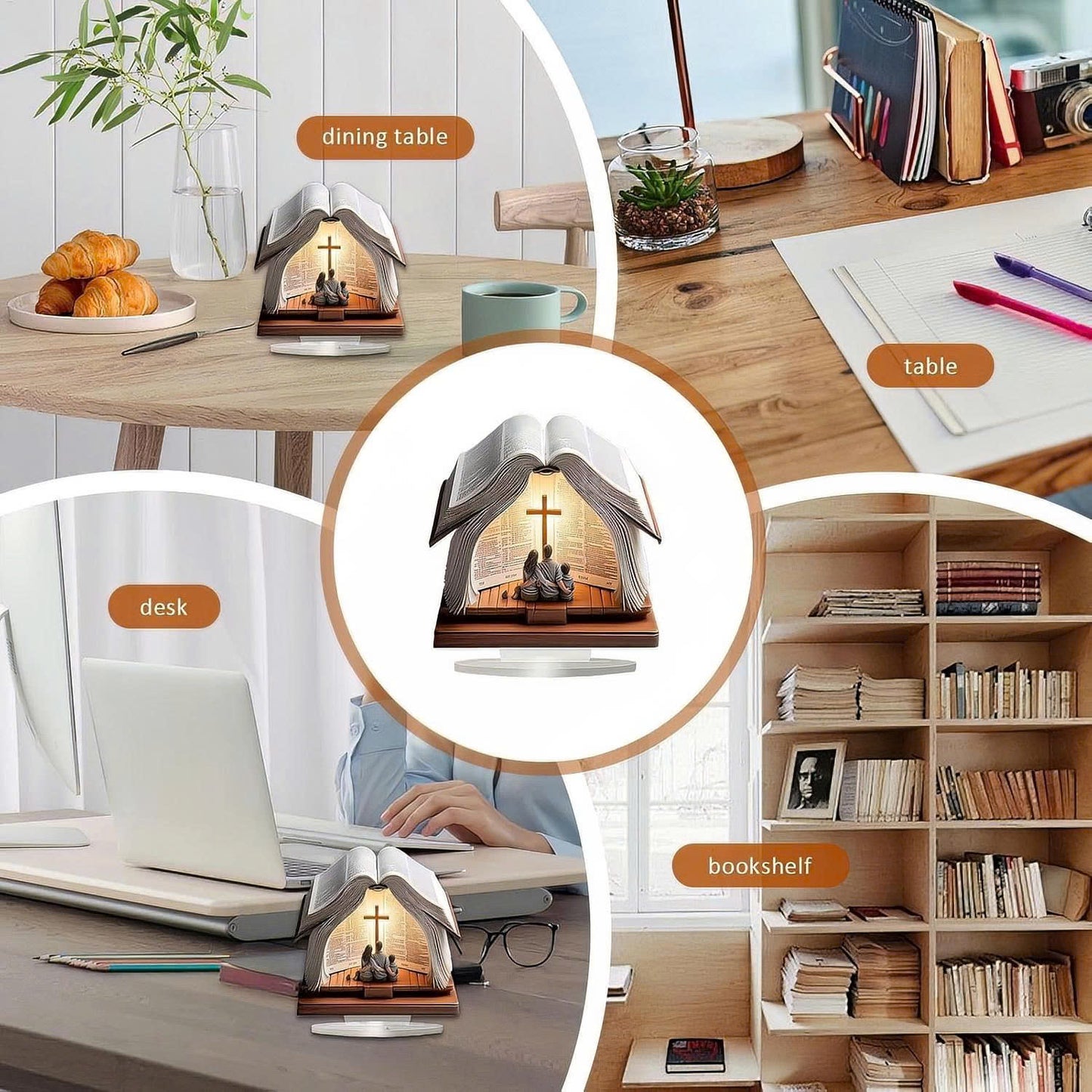 Jesus Night Light Christian Night Light Bible Cross Lamp Decor Bohemian