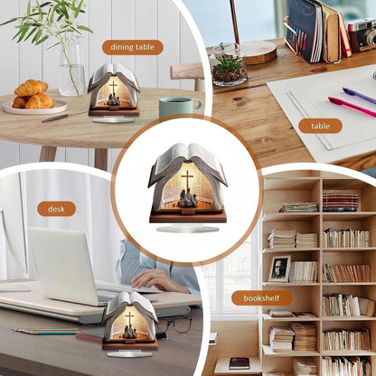 Jesus Night Light Christian Night Light Bible Cross Lamp Decor Bohemian