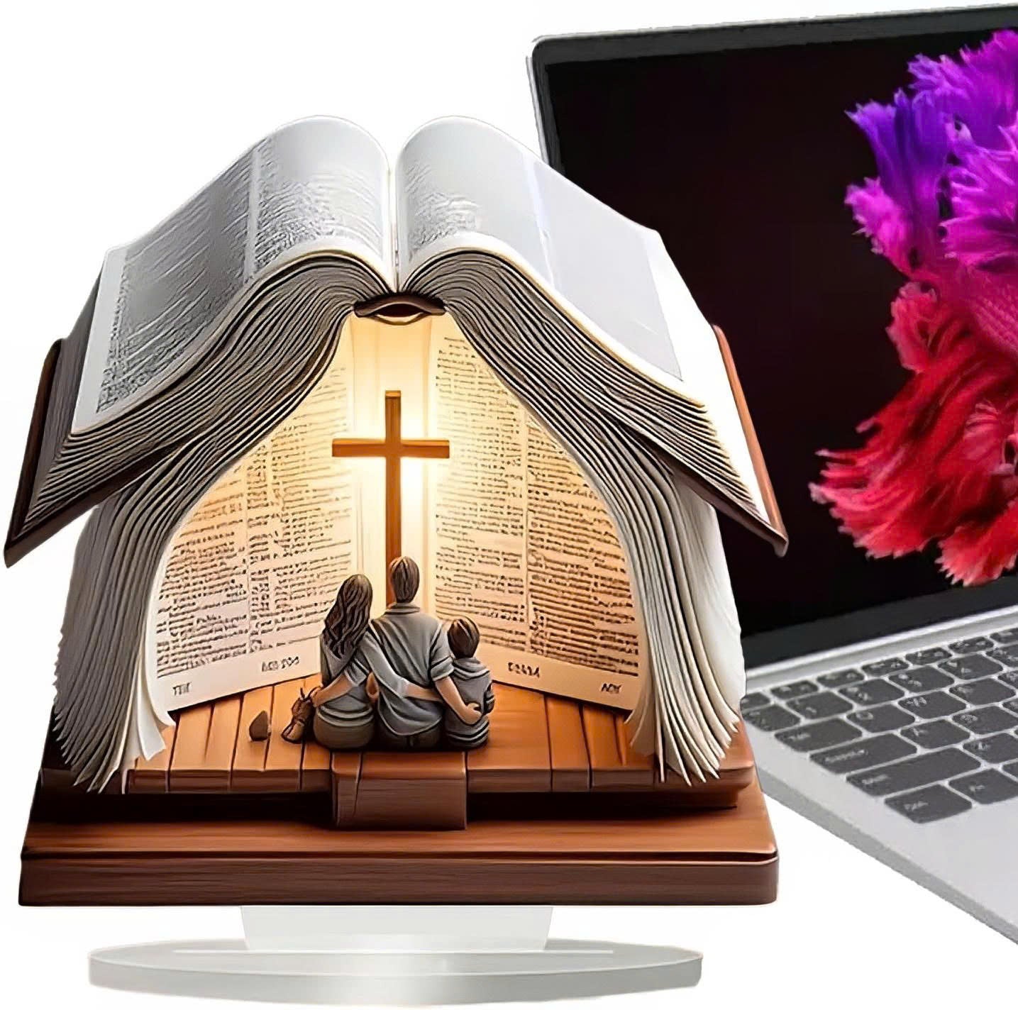 Jesus Night Light Christian Night Light Bible Cross Lamp Decor Bohemian