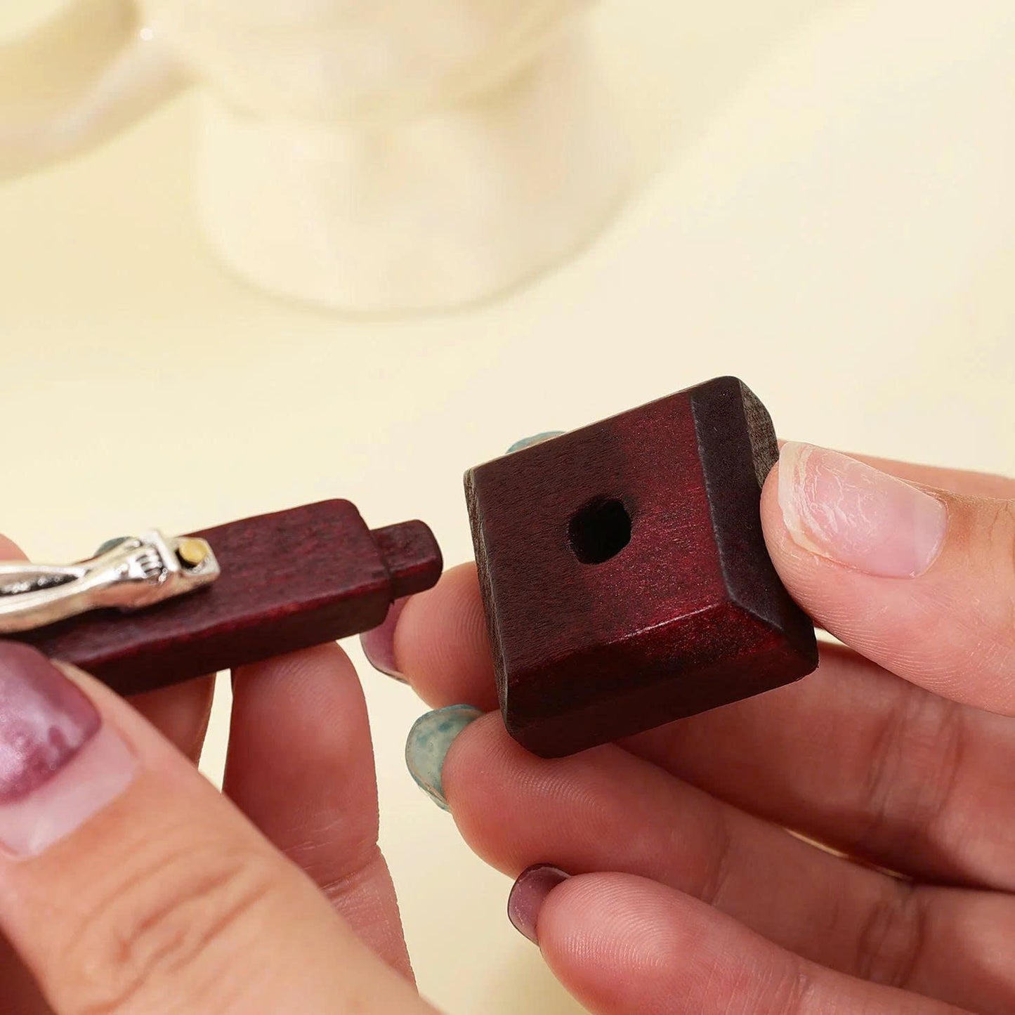 Prayergloww Wooden Jesus Cross Figurine with Stand